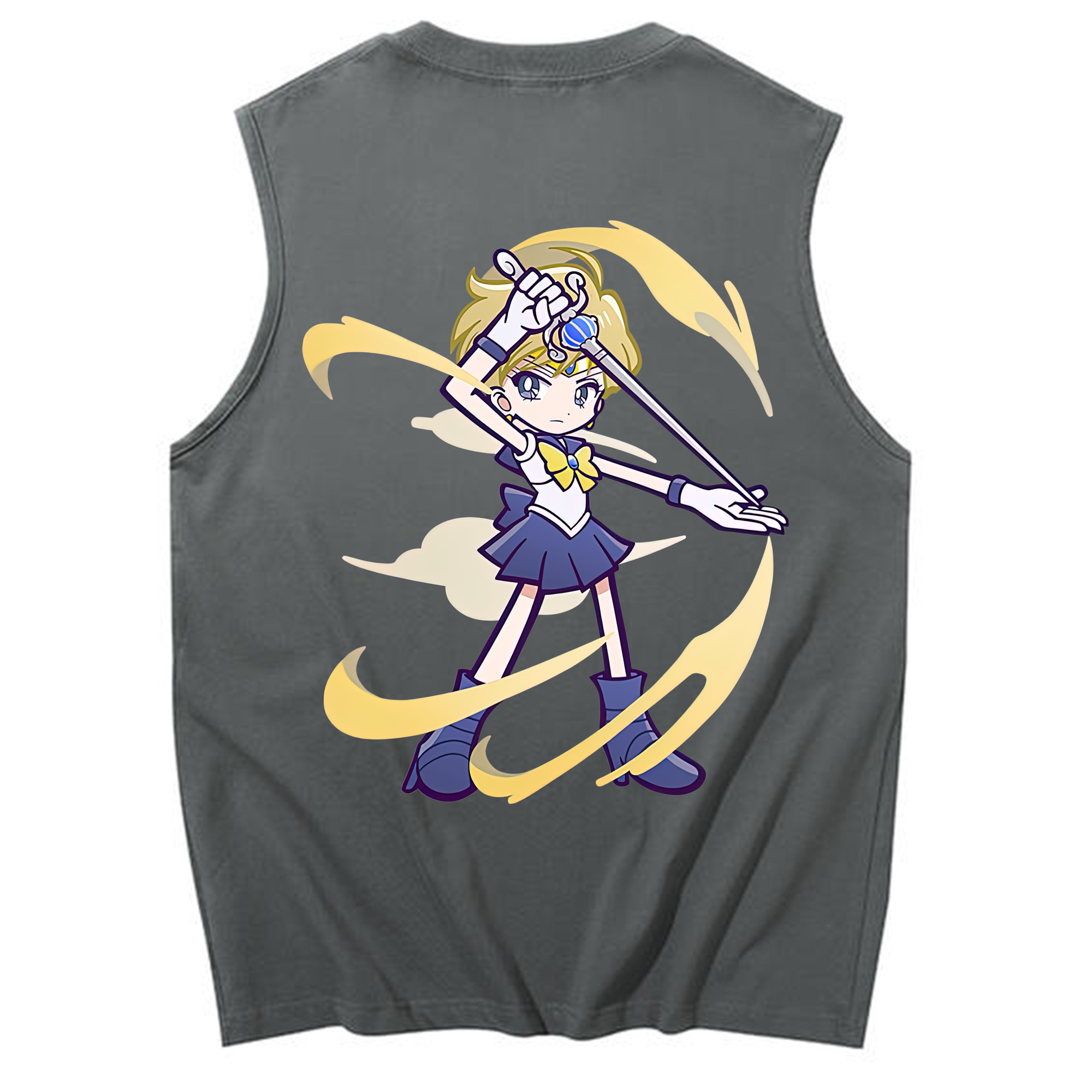 （画像用） 美少女戦士セーラームーン 天王はるか Sailor Moon Tenoh Haruka コットン100％タンクトップ（背面プリント）